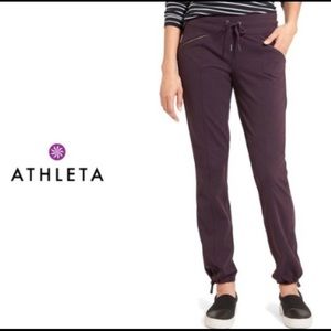 Athleta Purple Metro Slouch Trousers XXS EUC